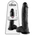 King Cock - Dildo s testisima - 25 cm - crni