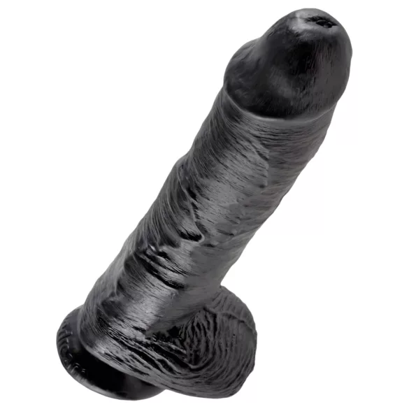 King Cock - Dildo s testisima - 25 cm - crni