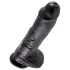 King Cock 10 s testisima dildo (25 cm) - crni