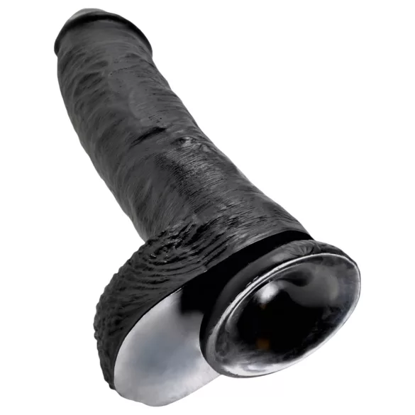 King Cock - Dildo s testisima - 25 cm - crni