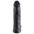 King Cock - realistični dildo s testisima - crni 30 cm