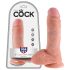 King Cock 8 testikularni dildo (20 cm) - prirodan