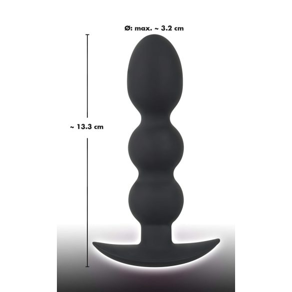 Black Velvets - analni plug s kuglicama - težina 145g - crni