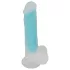 You2Toys Glow in the Dark - dildo s vakuumskom čašom - svijetli - plavi