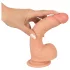realistixxx - realistični dildo s vakuumskom čašicom (22 cm, prirodna boja)