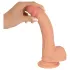 realistixxx - realistični dildo s vakuumskom čašicom (22 cm, prirodna boja)