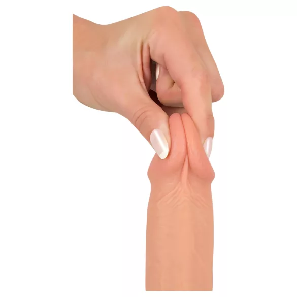 realistixxx - realistični dildo s vakuumskom čašicom (22 cm, prirodna boja)