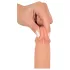 realistixxx - realistični dildo s vakuumskom čašicom (22 cm, prirodna boja)