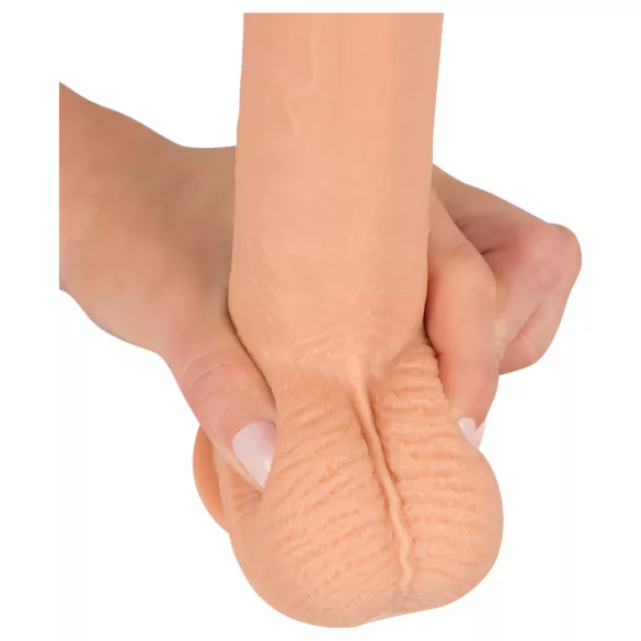 realistixxx - realistični dildo s vakuumskom čašicom (22 cm, prirodna boja)