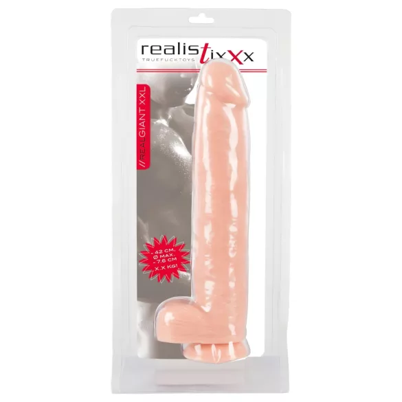 realistixxx Giant 3XL - realistični dildo (42 cm, boja kože)