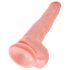 King Cock 14 veliki dildo s testisima (35 cm) - prirodna boja