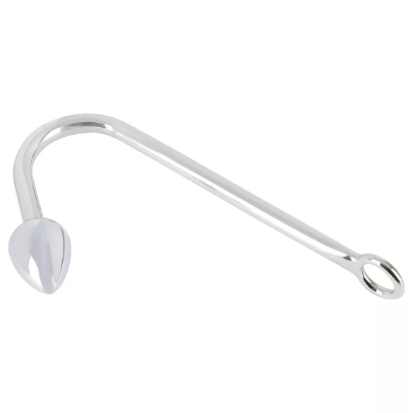 You2Toys - analni čep s kukom od aluminija 179g - srebrna