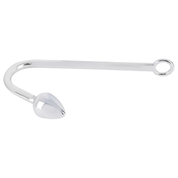 You2Toys - analni čep s kukom od aluminija 179g - srebrna