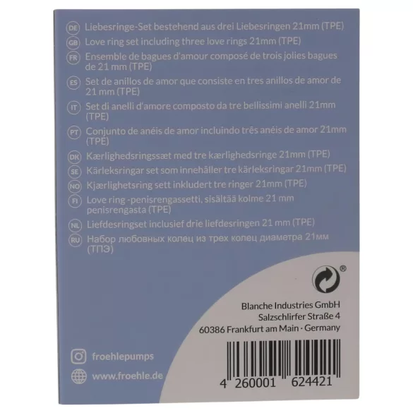 Fröhle LR002 - medicinski set prstenova za penis 2,1 cm (3 komada)