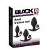 Black Velvets - analni plug set od silikona (3 komada) - crna