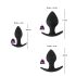 Black Velvets - analni plug set od silikona (3 komada) - crna