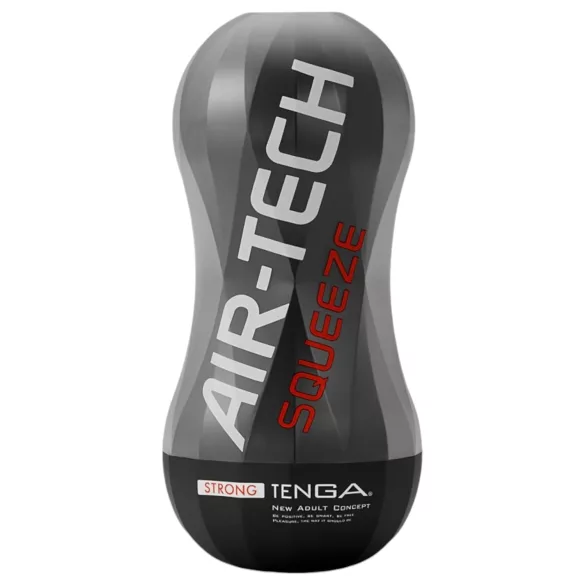 TENGA Air-Tech Squeeze Strong - masturbator sa vakuum efektom - crni