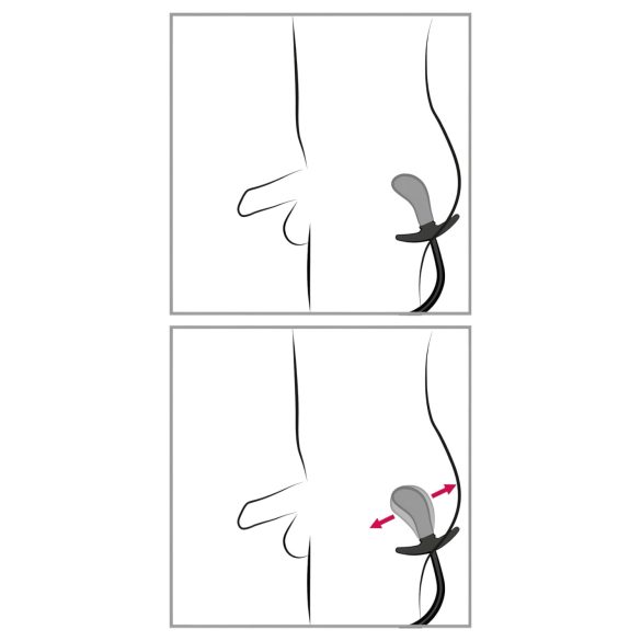 You2Toys - analni čep na napuhavanje s kuglicama - crni