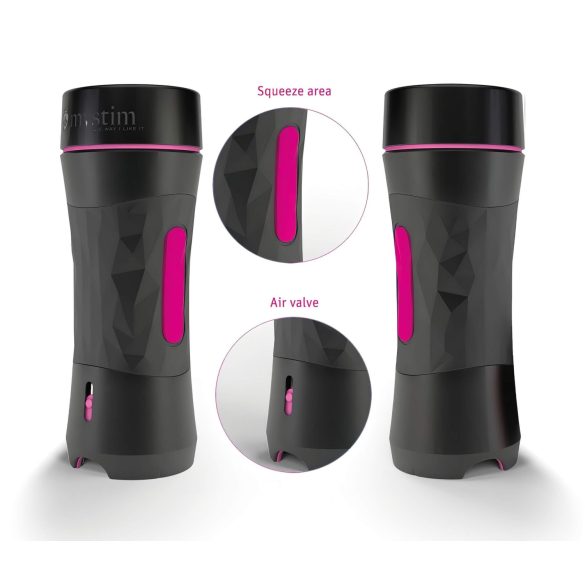 mystim OPUS Mica - realistična umjetna vagina masturbator - prirodno/crna