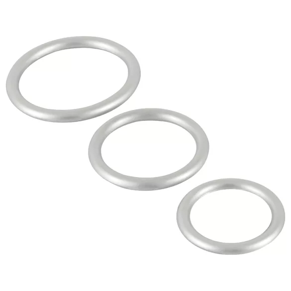 You2Toys Metallic - set silikonskih prstenova za penis (3 komada)