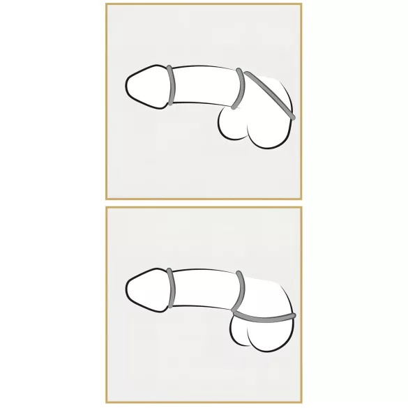 You2Toys Metallic - set silikonskih prstenova za penis (3 komada)