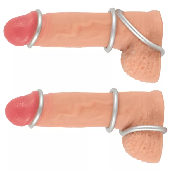 You2Toys Metallic - set silikonskih prstenova za penis (3 komada)