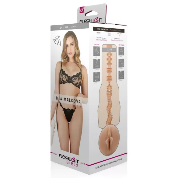 Fleshlight Mia Malkova LVL Up - masturbator vagina realistična - prirodna boja