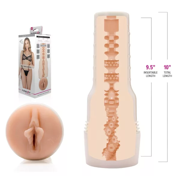Fleshlight Mia Malkova LVL Up - masturbator vagina realistična - prirodna boja