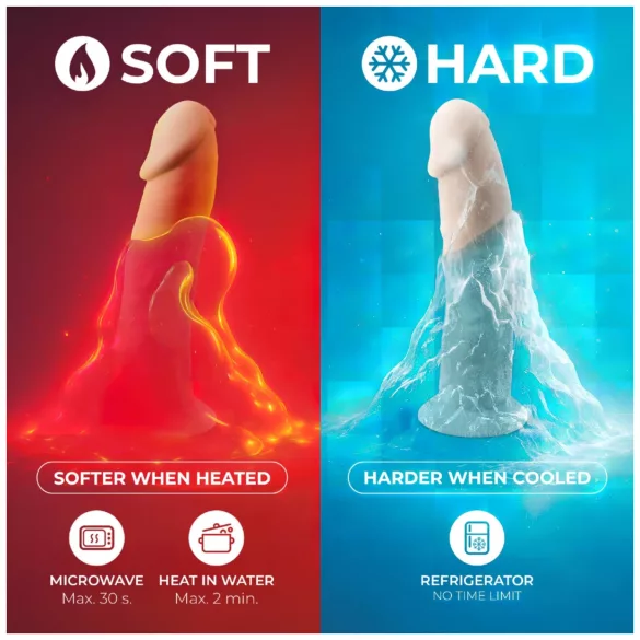 Silexd 7 - dildo s testisima i vakuumskim čepom - 17,5 cm (roza)