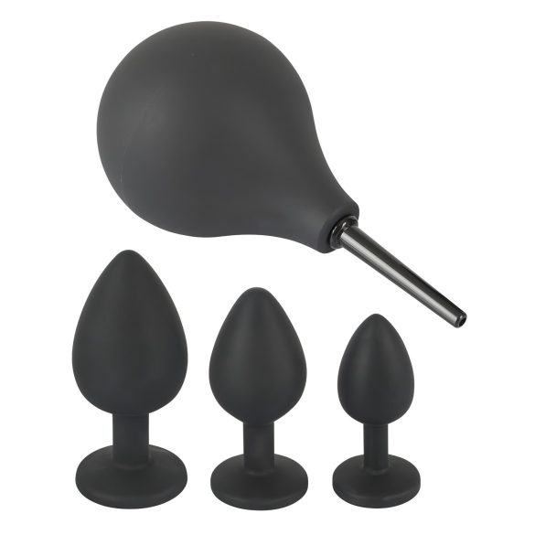 Black Velvets - set analnih čepova - 4 komada - crni