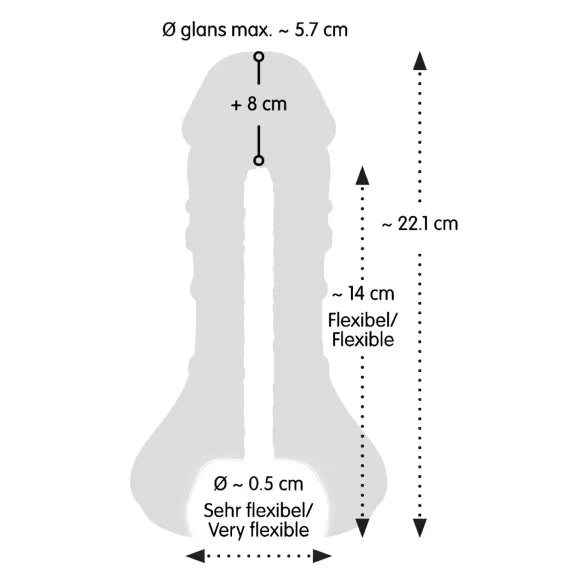 Nature Skin - 2u1 umjetna vagina i produžetak penisa - prirodna boja