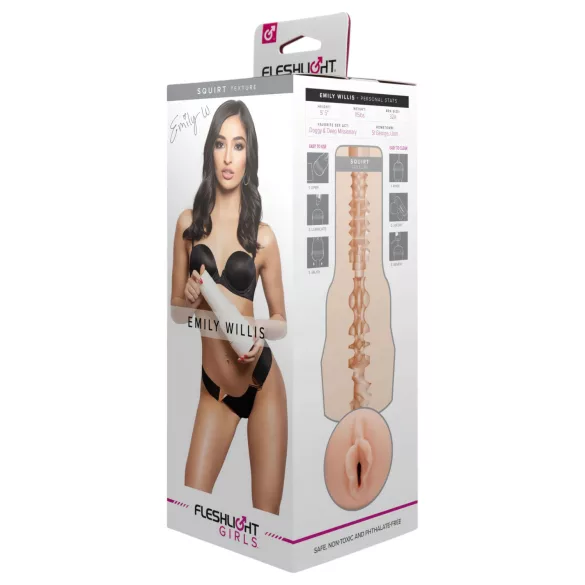 Fleshlight Emily Willis Squirt - realistična umjetna vagina (prirodna)