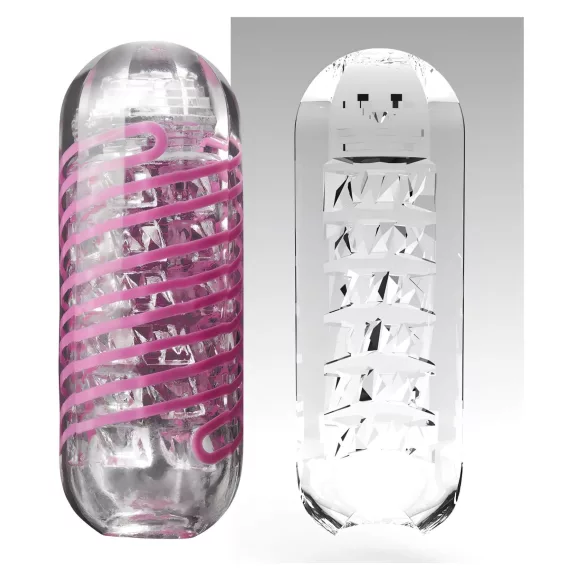 TENGA Spinner Brick - masturbator za muškarce - prozirni