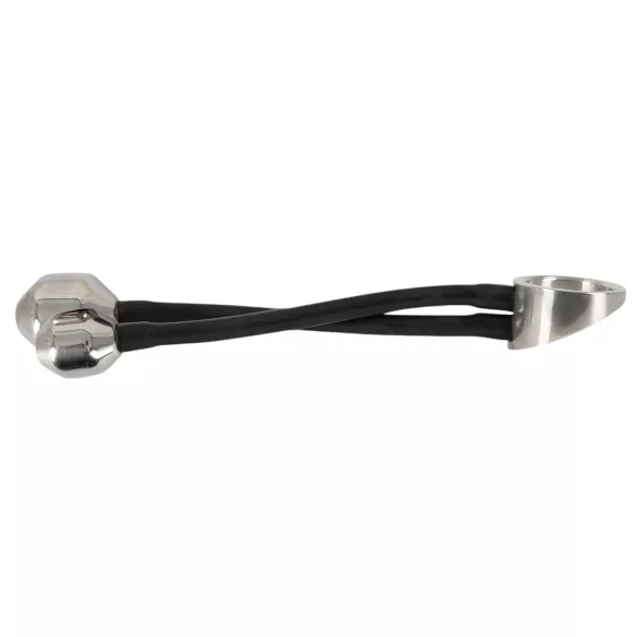 You2Toys Heavy Gear - prsten za penis i anus s utezima - crna