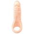 Realistixxx Double F - realistični dildo s prstenom za penis (prirodni)