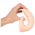 Realistixxx Double F - realistični dildo s prstenom za penis (prirodni)