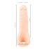 Realistixxx Double F - realistični dildo s prstenom za penis (prirodni)