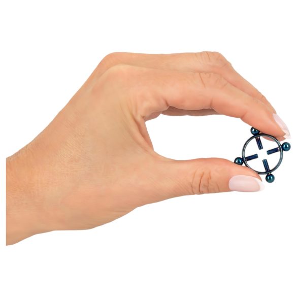 Bad Kitty - ukras za bradavice sa navojem (okrugli) - plavi