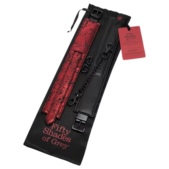 Fifty Shades of Grey - lisice za gležnjeve - crno-crvene