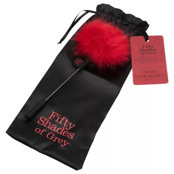 Fifty Shades of Grey - perje za škakljanje - crno-crvena