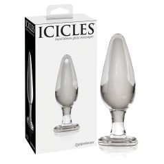   Icicles No. 26 - analni čep u obliku stošca - staklo - prozirno