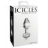 Icicles No. 44 - stakleni analni čep s konusom - prozirni