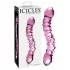 Icicles No. 55 - stakleni dildo za G točku s dva kraja - roza