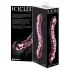 Icicles No. 55 - stakleni dildo za G točku s dva kraja - roza