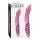 Icicles No. 57 - dvostrani dildo s penisom - staklo - roza