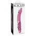 Icicles No. 57 - dvostrani dildo s penisom - staklo - roza