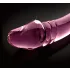 Icicles No. 57 - dvostrani dildo s penisom - staklo - roza