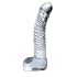 Icicles No. 61 - stakleni dildo s testisima i penisom - prozirni