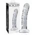 Icicles No. 62 - stakleni dildo s penisom - prozirno