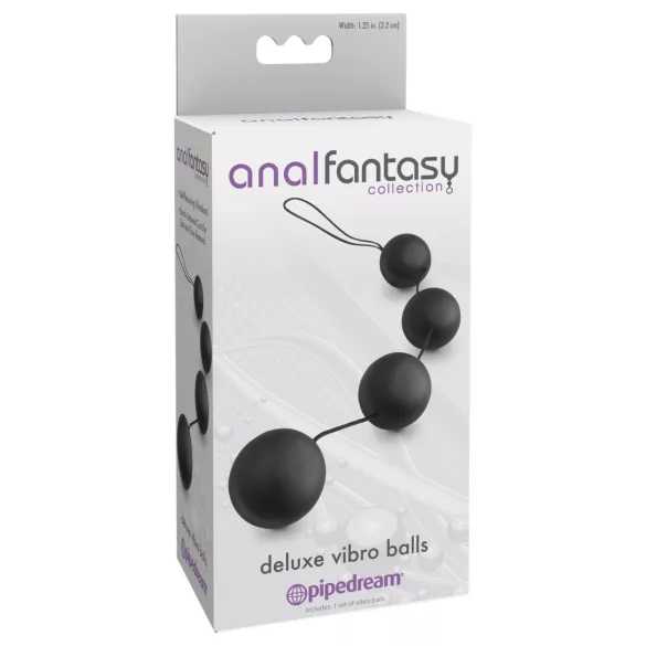 Anal Fantasy - analne kuglice s unutarnjom kuglicom - crne